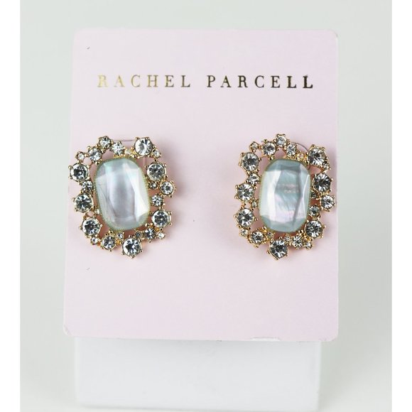 Rachel Parcell Jewelry - NWT Rachel Parcell Halo Stud Earrings Blue Gold